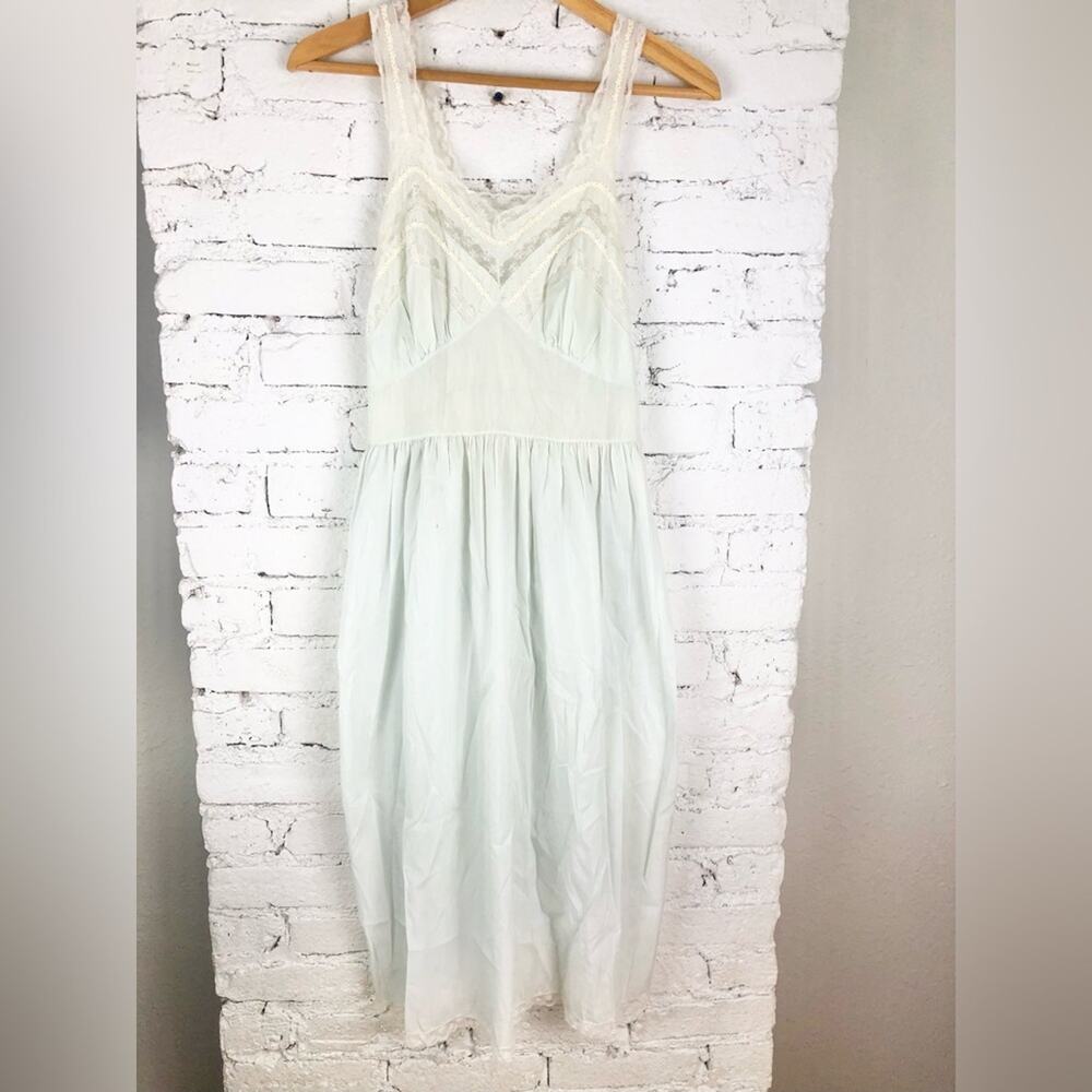 Vintage Shadowline Pastel Blue Slip Dress